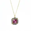 Handmade Jewellery | Ruby gold plated silver necklace main