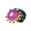 Handmade Jewellery | Ruby black rhodium plated silver ring main