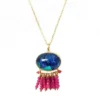 Handmade Jewellery | Azurite gold plated silver necklace main