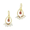 Handmade Jewellery | Tourmaline gold plated silver earrings main