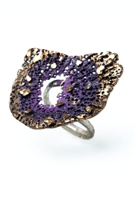 Bronze ring with purple patina main
