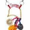 Handmade Jewellery | Gold plated silver necklace with fabrics and pearls main