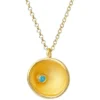 Handmade Jewellery | Aqua marine gold plated silver pendant main