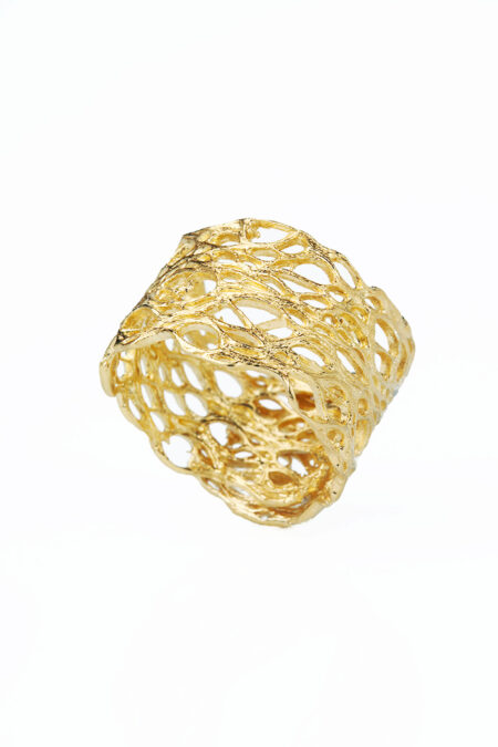 Plexus gold plated silver ring main
