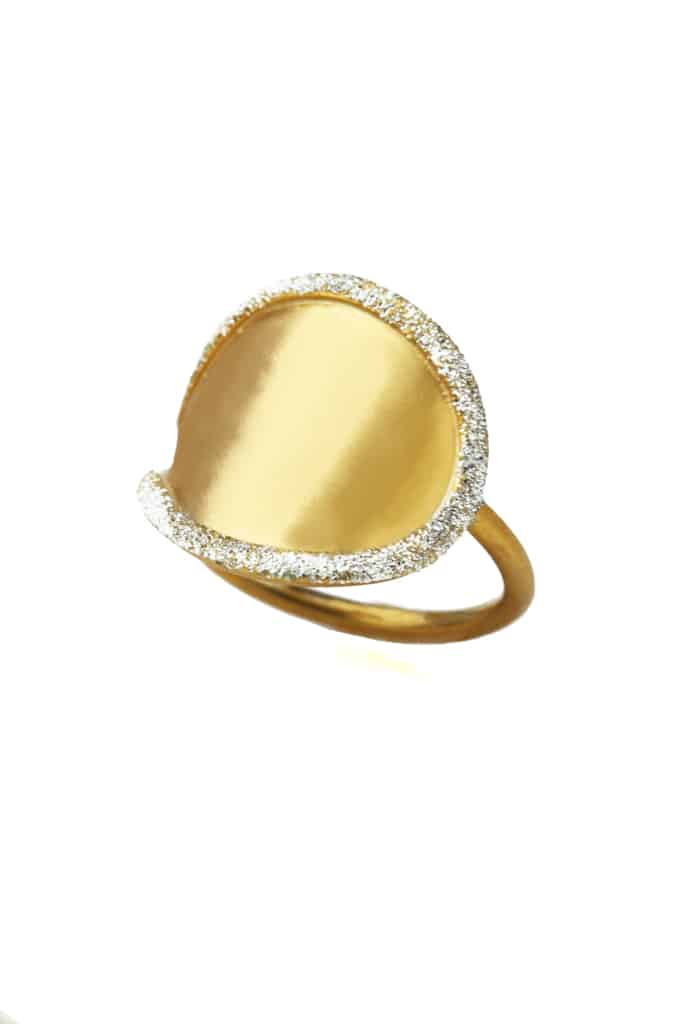 Paisley gold plated silver ring main