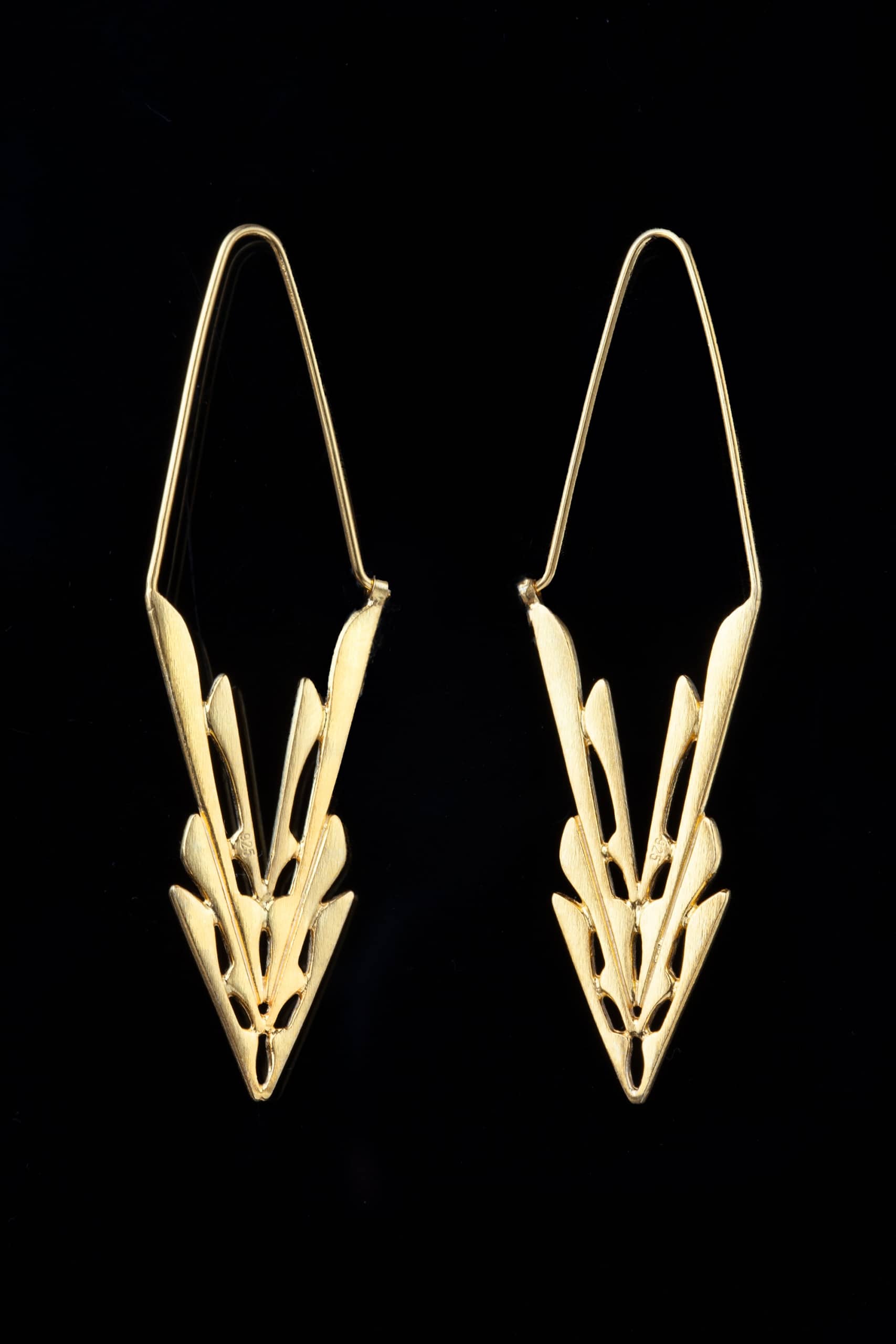 Gold plated silver earrings main