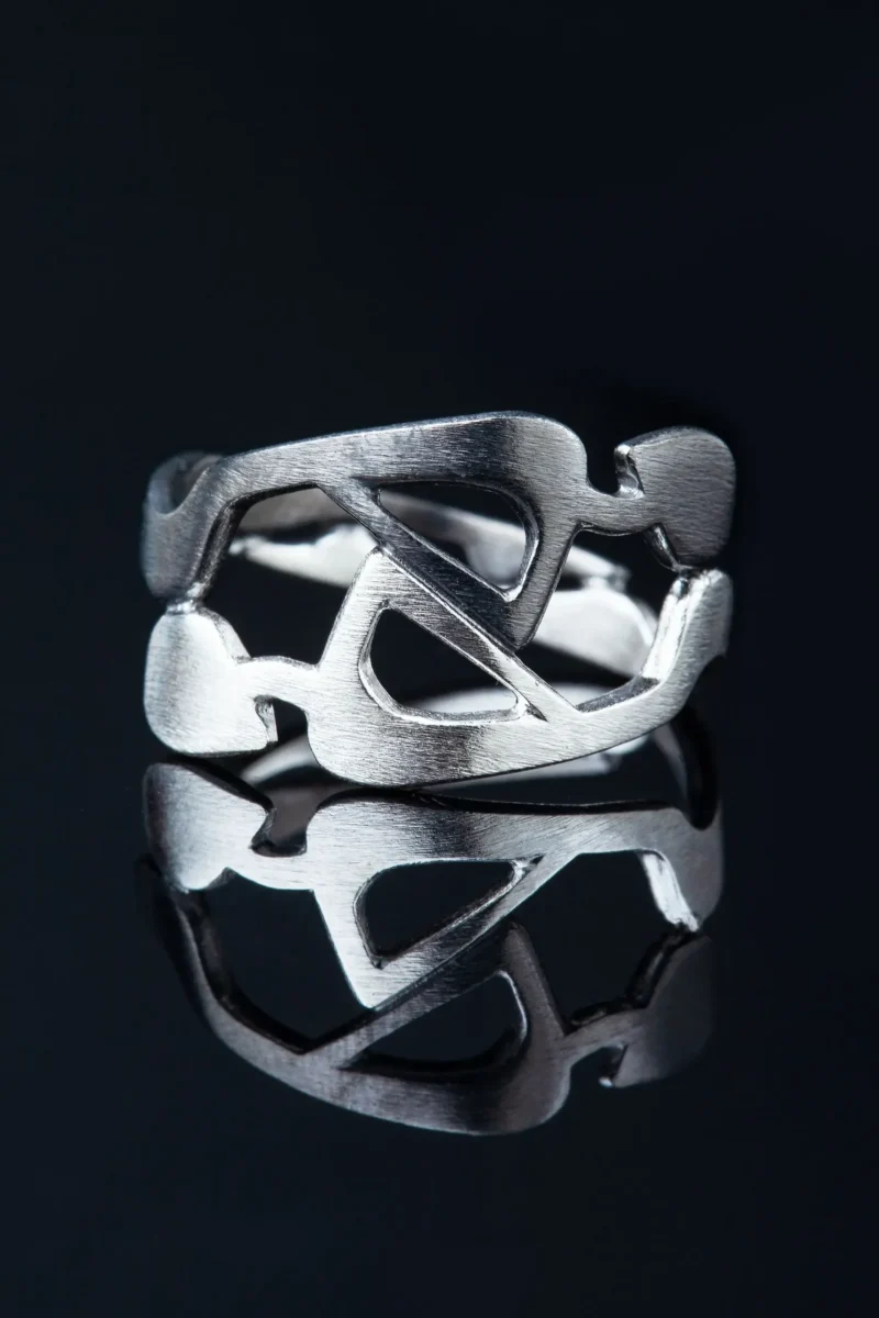 Handmade Jewellery | Figures minimal silver ring gallery 1