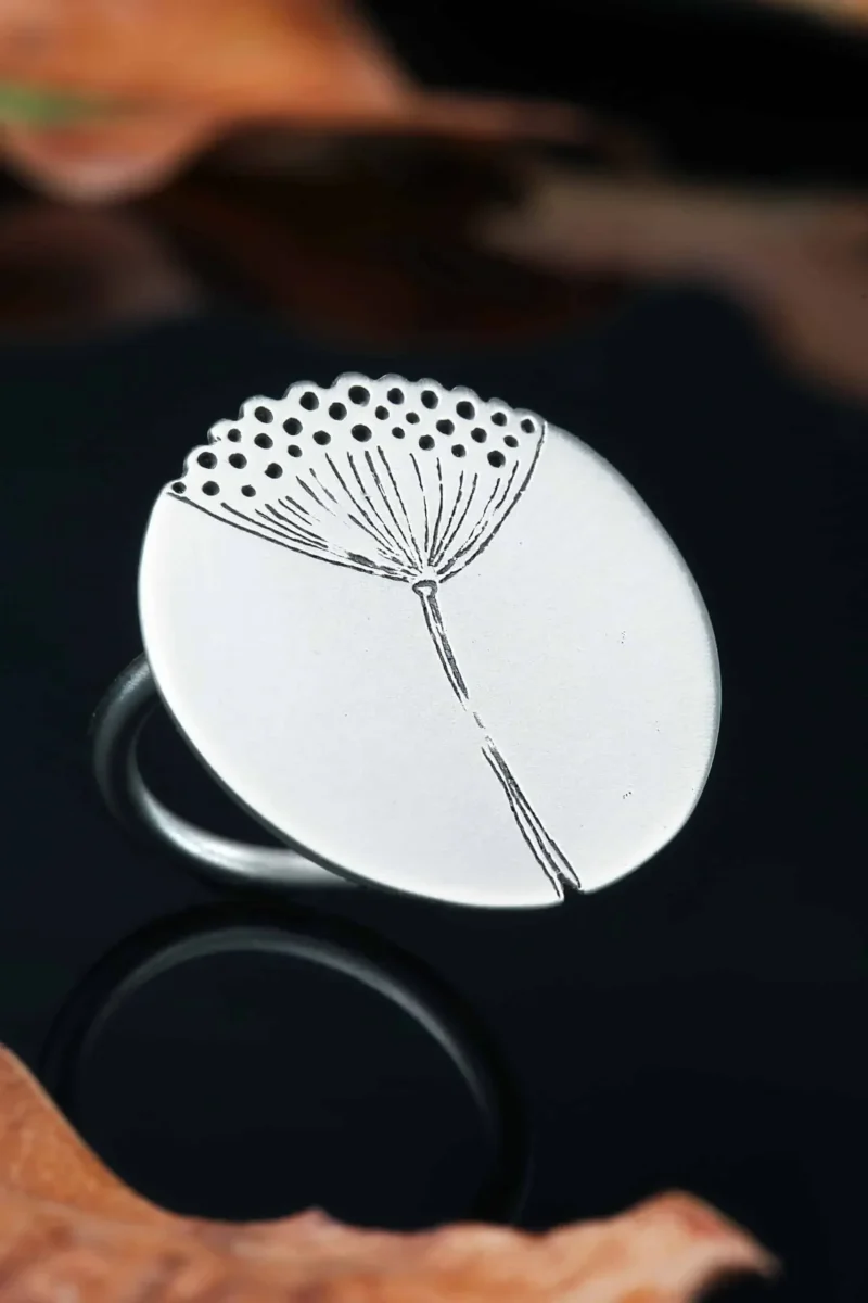 Handmade Jewellery | Dandelion handmade silver ring gallery 1