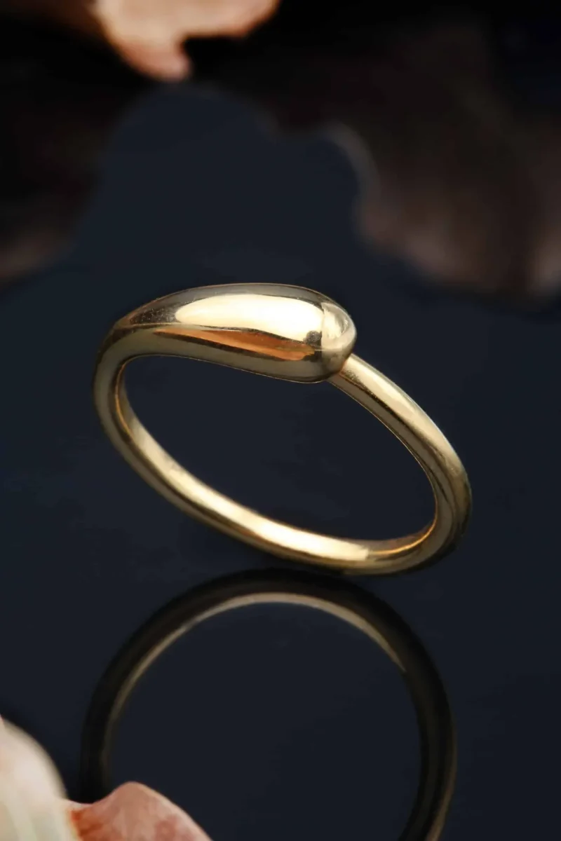 Handmade Jewellery | Drop minimal handmade silver ring gallery 1