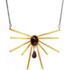 Handmade Jewellery | Rays handmade silver necklace with amethyst main