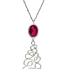 Handmade Jewellery | Wave silver necklace combined with swarovski crystal main