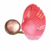 Handmade Jewellery | Seashell bronze ring with crystal and red patina main
