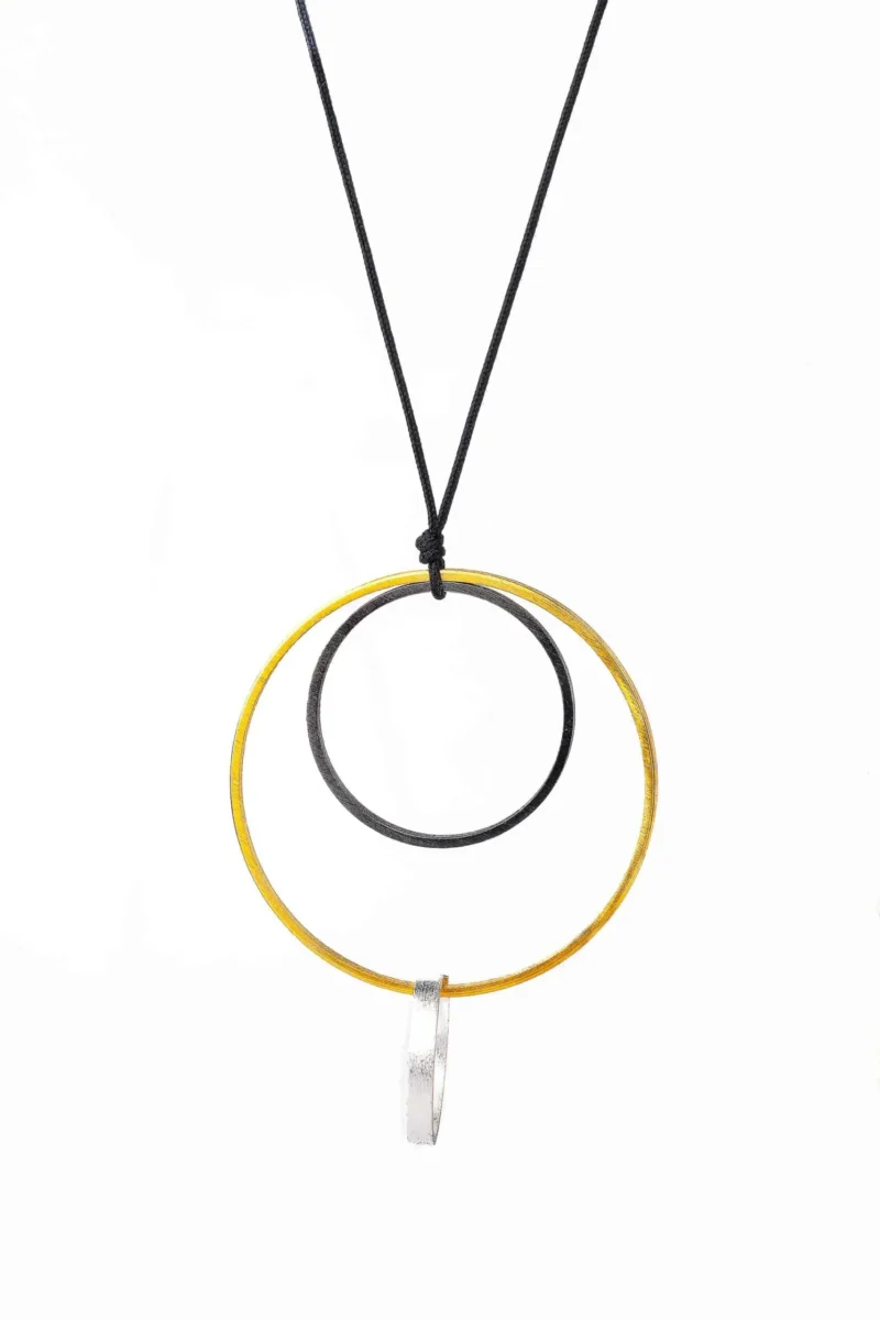 Handmade Jewellery | Circular geometric bronze necklace gallery 1