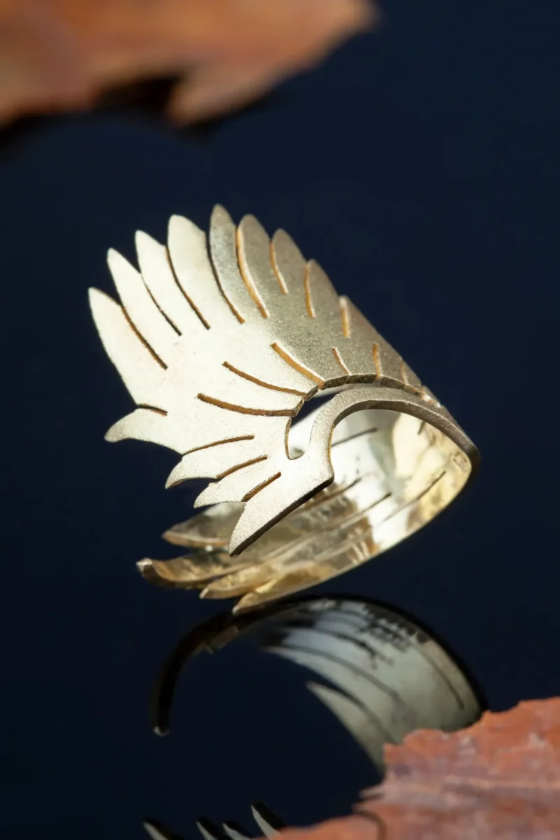 Handmade Jewellery | Angel wing handmade silver ring gallery 3