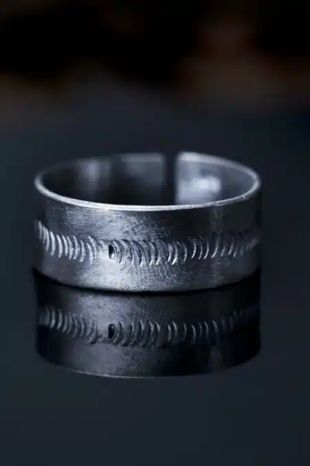 Silver ring black rhodium plated gallery 1