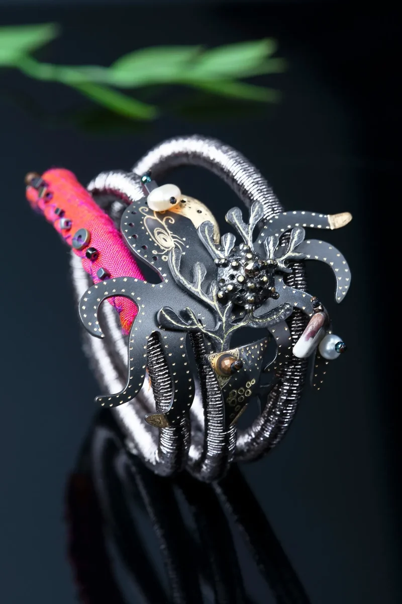 Handmade Jewellery | Octopus engraved bronze bracelet gallery 1