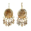 Handmade Jewellery | Whisky quartz gold plated silver earrings main