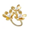 Handmade Jewellery | Gold plated silver ring with pearls main