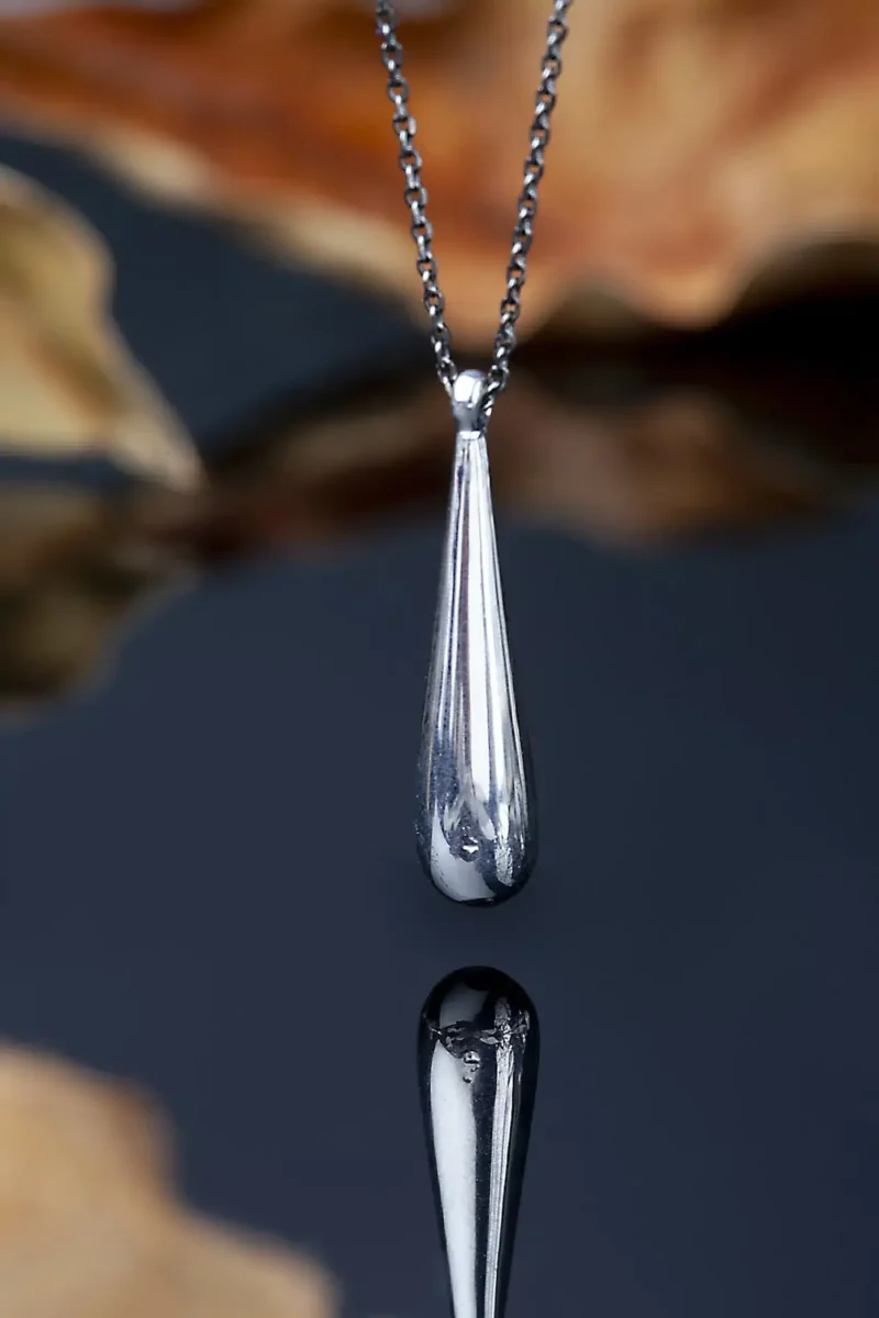 Handmade Jewellery | Drop handmade silver pendant gallery 1