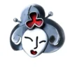 Handmade Jewellery | Geisha oxidized silver ring with enamel main