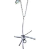 Handmade Jewellery | Silver long necklace, rhodium plated main