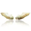 Handmade Jewellery | Angel wings gold plated silver earrings main