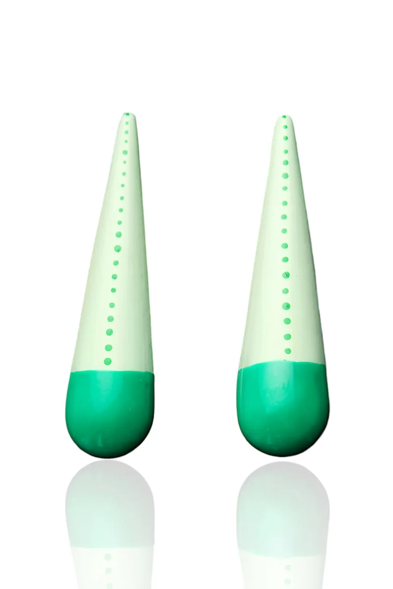 Handmade Jewellery | Handmade earrings with green enamel main