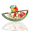 Handmade Jewellery | Watermelon bronze ring with swarovski crystals gallery 1