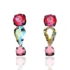 Handmade Jewellery | Handmade earrings with fuchsia and white Swarovski crystals main