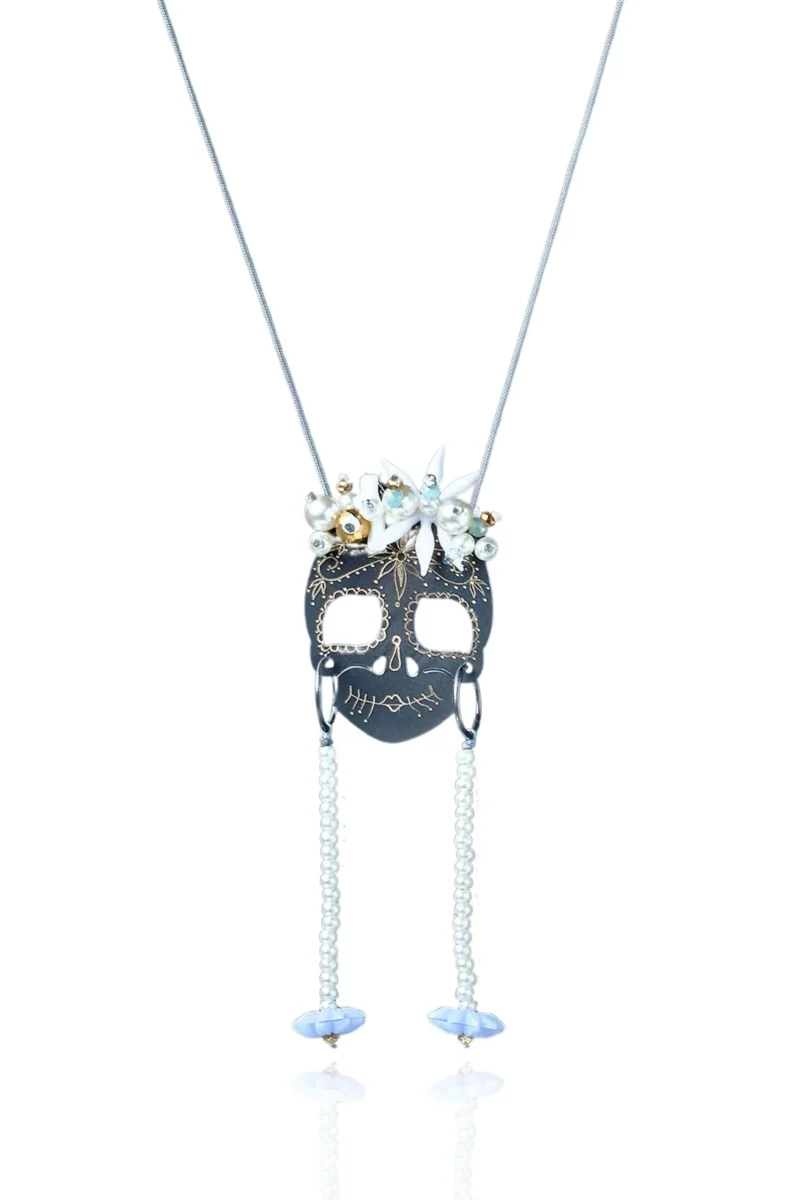 Handmade Jewellery | Engraved black bronze necklace main
