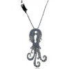 Handmade Jewellery | Octopus engraved black bronze necklace main