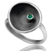 Handmade Jewellery | Round handmade oxidized silver ring main