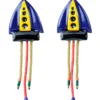 Handmade Jewellery | Triangle black bronze earrings with enamel main