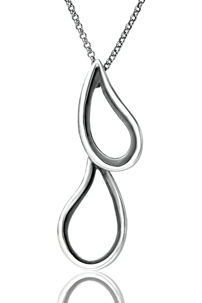 Handmade Jewellery | Unique Handcrafted Oxidized Silver Paisley Necklace main