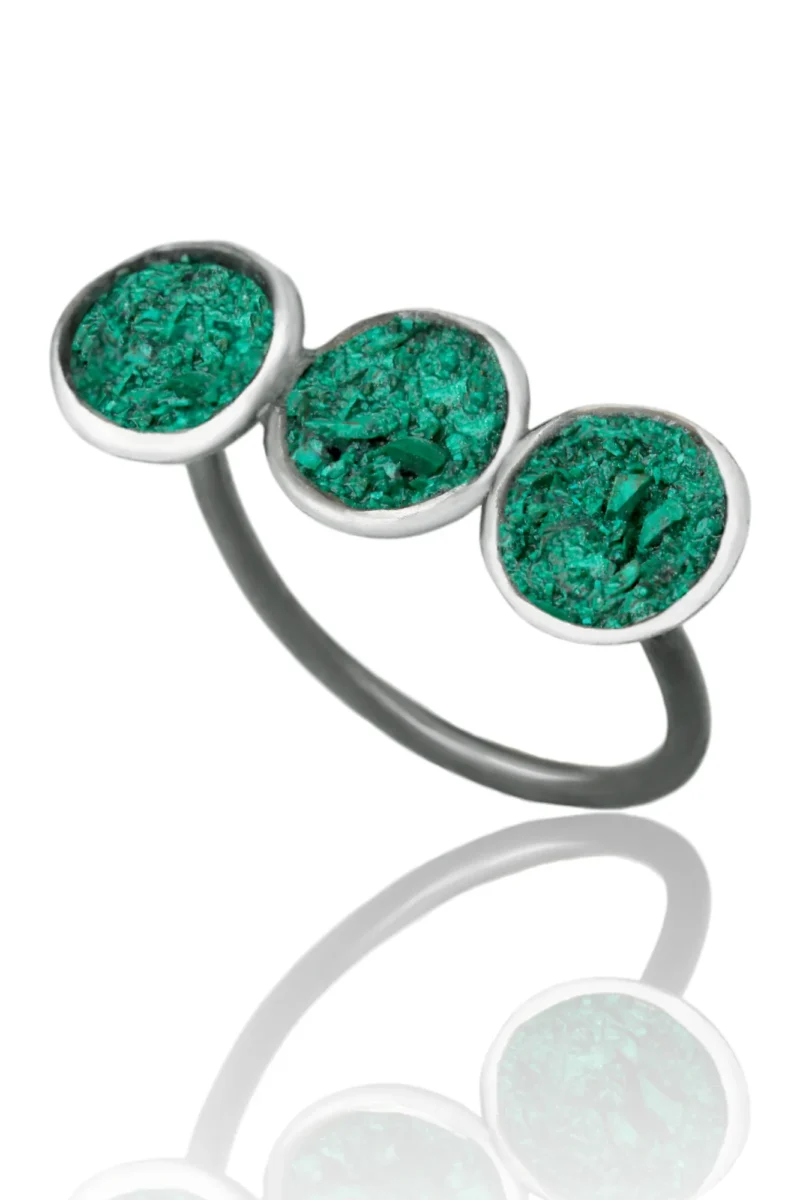 Handmade Jewellery | Malachite minimal handmade silver ring main