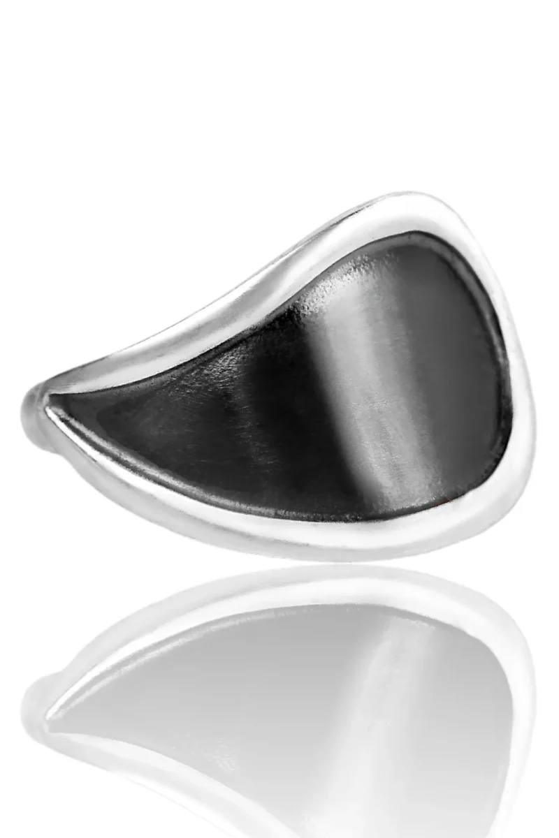 Handmade Jewellery | Paisley handmade oxidized silver ring gallery 3
