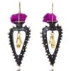 Handmade Jewellery | Heart engraved bronze earrings main