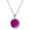 Handmade Jewellery | Round handmade silver necklace with lilac enamel main