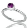 Handmade Jewellery | Minimal handmade silver ring with amethyst main