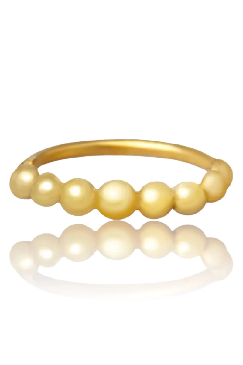 Handmade Jewellery | Bubbles minimal gold plated silver ring gallery 1