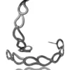 Handmade Jewellery | Paisleys black rhodium plated silver hoops main