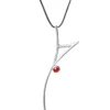 Handmade Jewellery | Geometric handmade minimal necklace with a garnet main