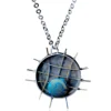 Handmade Jewellery | Oxidized silver necklace with quarter shank button main