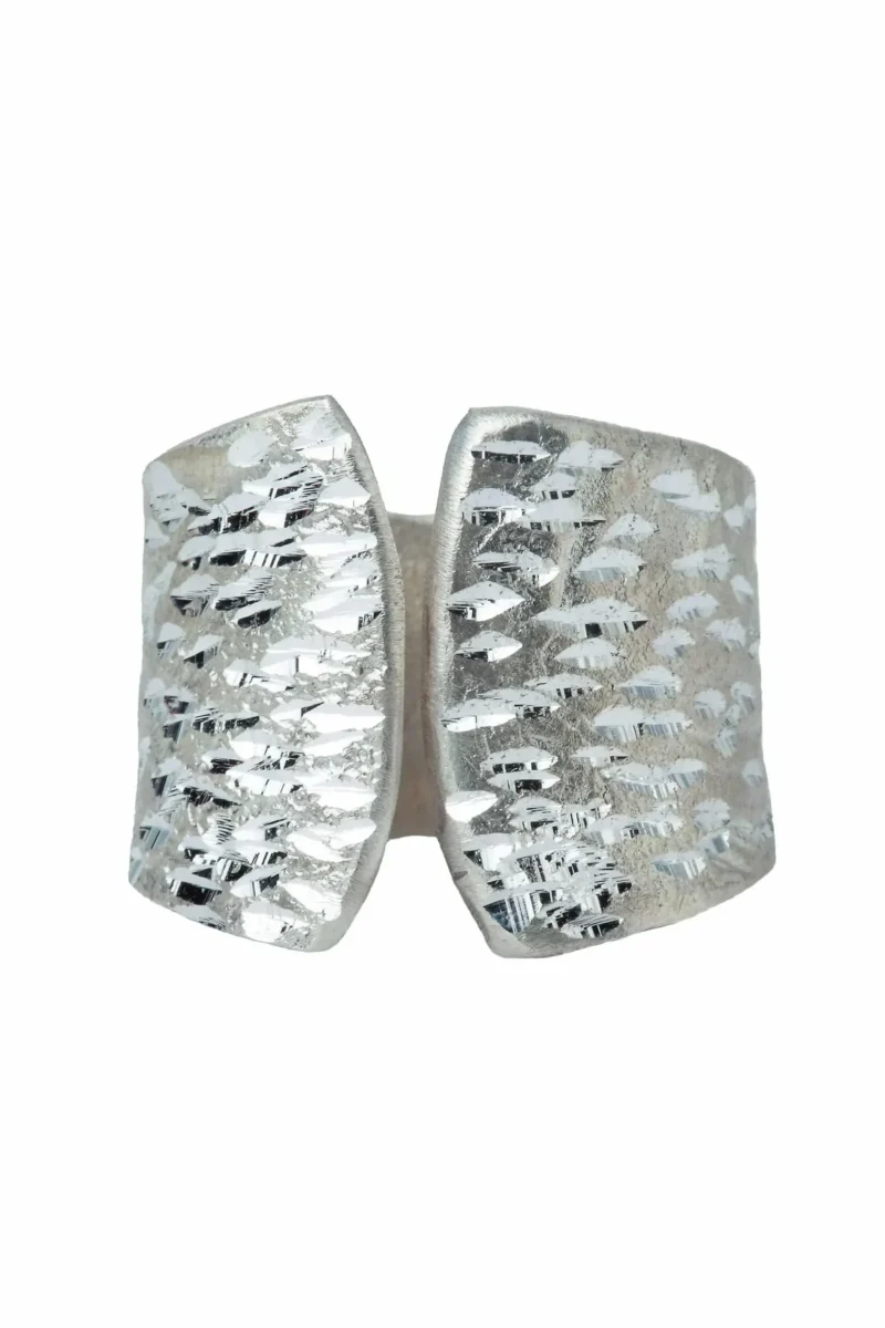 Handmade Jewellery | "Silver Glacier" Handcrafted Wide Ring gallery 1