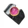 Handmade Jewellery | Ruby black plated silver ring main