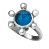 Handmade Jewellery | Apatite flower handmade silver ring main