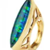 Handmade Jewellery | Azurite and Malachite gold plated silver ring main