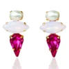 Χειροποίητα κοσμήματα | Swarovski σκουλαρίκια με μαργαριτάρια από επίχρυσο ορείχαλκο και ασήμι main