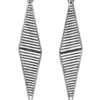 Handmade Jewellery | Geometric diamond shaped silver earrings main