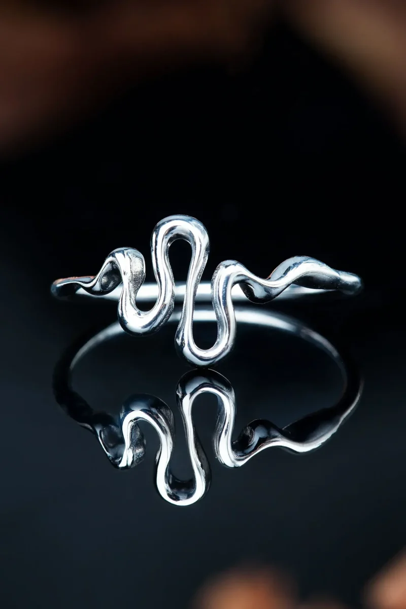 Handmade Jewellery | Snake minimal silver ring gallery 2